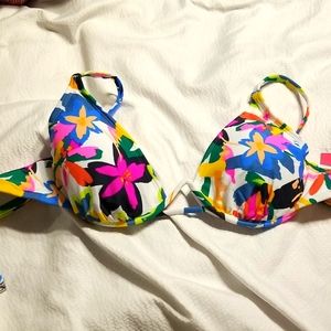 NWT UNDERWIRE REMOVABLE PADS FLORAL SWIMSUIT SWIM BIKINI ADJUSTABLE BRA …